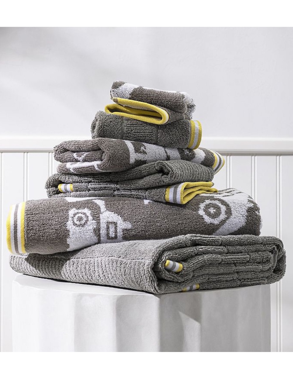 Caro Home Boys Construction Soft Cotton Towel 6pc Set 2 Bath, 2 Hand, 2 Tip